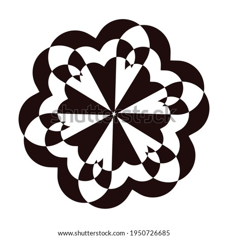 Black and white flower mandala vector eps 10