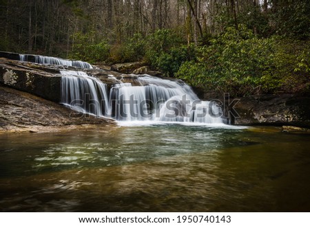 Waterfalls at South Mountains State Park in North Carolina Royalty-Free Stock Photo #1950740143
