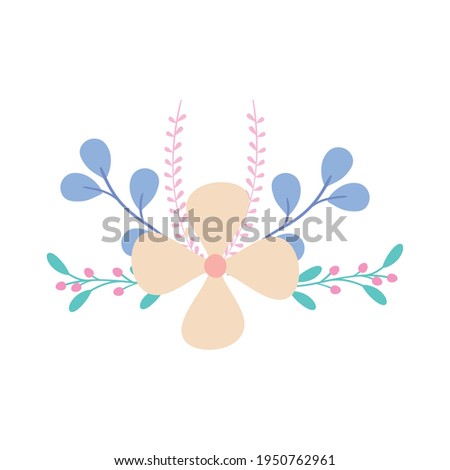 decorative flower and leaves ornaments