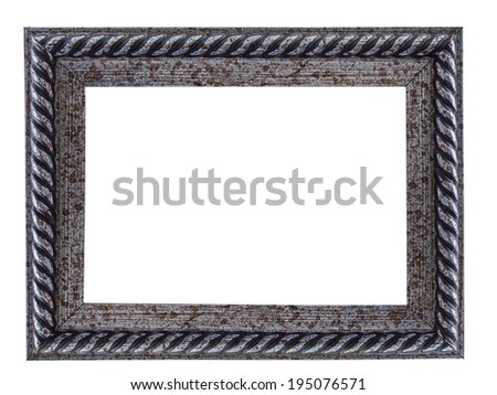 old style picture frame , isolated on white background