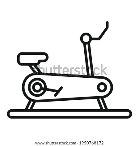 Indoor exercise bike icon. Outline Indoor exercise bike vector icon for web design isolated on white background