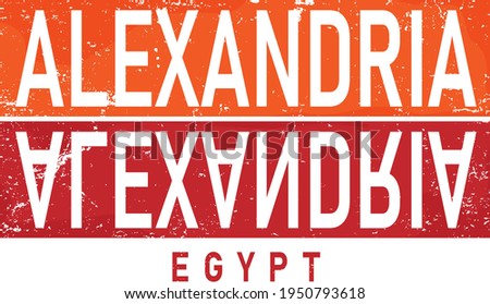 alexandria, text design. Vector Typography poster. Usable as background.
