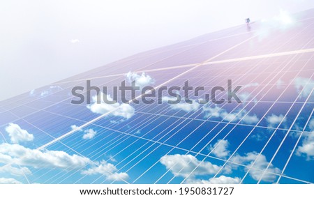 Solar panels made of blik. Production of ecological electricity from the sun. New ecological trend.