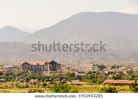 village in mountains,