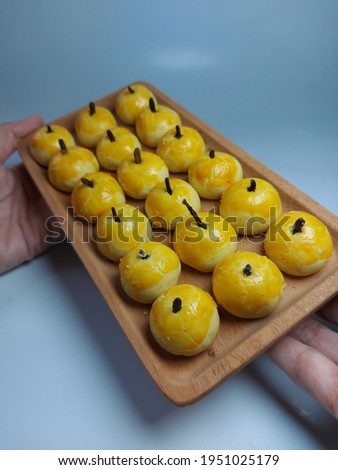 Nastar cookies on selective focus. Nastar is traditional homemade pastry from Indonesia.usually serve in the month of Ramadan and Eid fitr or Lebaran.