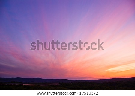colorful sky after the sunset Royalty-Free Stock Photo #19510372