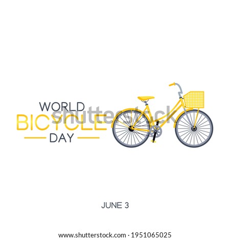 vector graphic of world bicycle day good for world bicycle day celebration. flat design. flyer design.flat illustration.