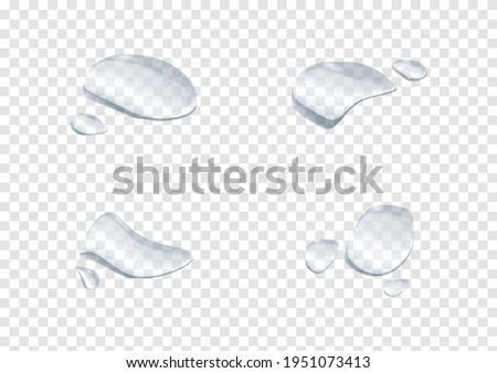realistic water drop vectors isolated on transparency background ep81