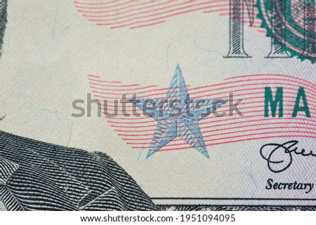 Fifty dollar bills. United States money, 50 USD cash bills. Closeup