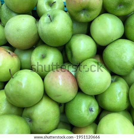 Macro photo green apple. Stock photo green apples background