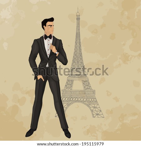 man in Paris. vintage