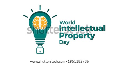 Vector illustration concept of World Intellectual Property Day, 26 April. Royalty-Free Stock Photo #1951182736
