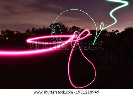 Long exposure light painting abstract photography