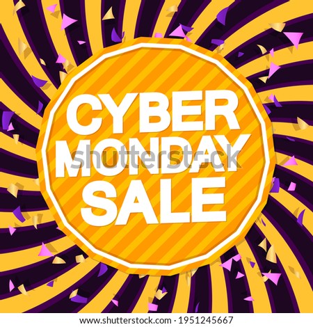 Cyber Monday Sale, poster design template