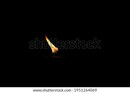 Candle smooth Fire with Black Background