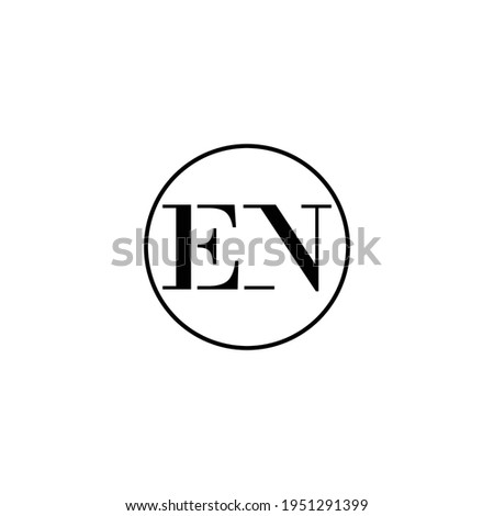 Letter EN initial monogram logo design, wedding, fashion, make up logo template