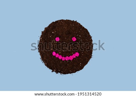International mother earth day concept. Abstract circle made of soil, as a symbol of the planet Earth.