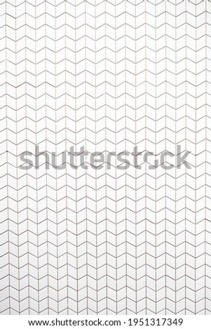 Full frame shot of white tiles. Seamless mosaic tile background. Tiles texture background with copy space