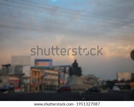 Defocused, abstract, background, blurry and noise of traffic in the city center of Bengkulu