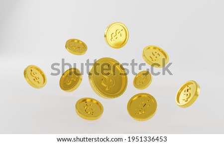 3d rendering,coins stack,Pile of golden coins,Finance, bank operations,Graphic design element for web. Royalty-Free Stock Photo #1951336453