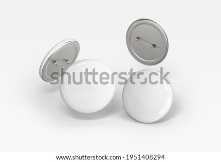 white plain falling pin button badges on isolated background
 Royalty-Free Stock Photo #1951408294