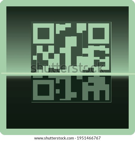 Qr code scan. vector illustration