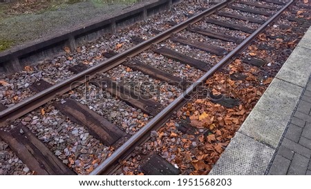 Railroad photographed in Germany, in European Union, Europe. Picture made in 2016.