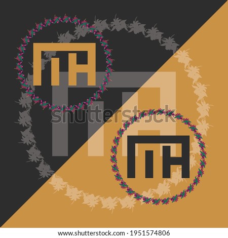 Initial MH Letter Logo Design Vector Template.