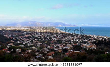 A view at the city. Location: Europe, Italy, San Felice Circeo