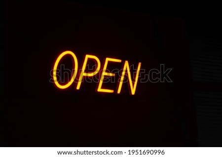 Neon Open Sign at Night
