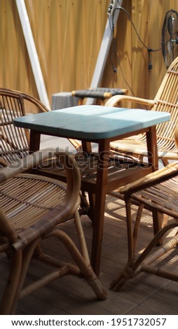 a bohemian style with rattan furniture