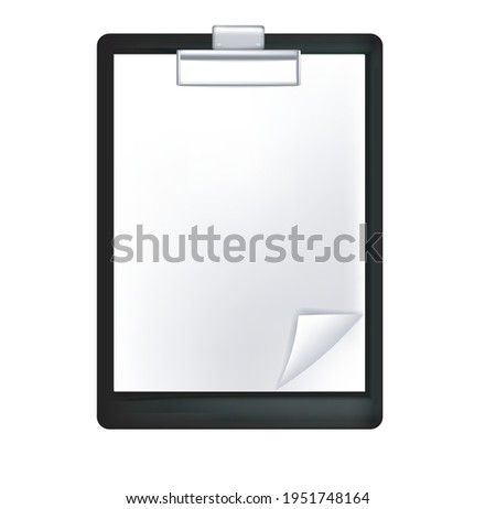 realistic illustration of tablet folder on white background