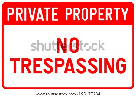 Private Property - No Trespassing Sign in Vector