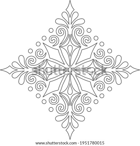 Cross for coloring. Suitable for decoration doodles sketch