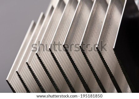Metal stripped radiator closeup picture