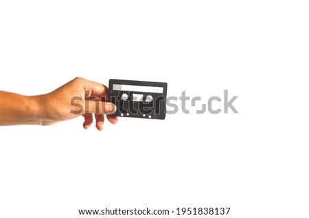 tape in hand on a white background