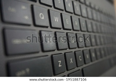 black qwerty keyboard close up
