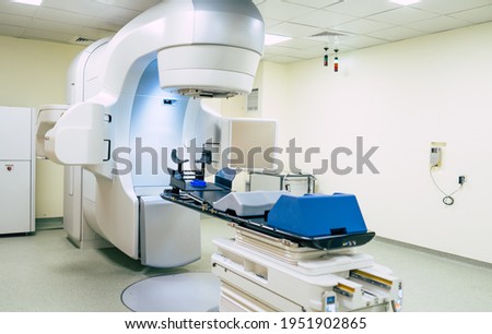 Photo of medical an advanced linear accelerator in the therapeutic oncology cancer therapy in the modern hospital laboratory Royalty-Free Stock Photo #1951902865