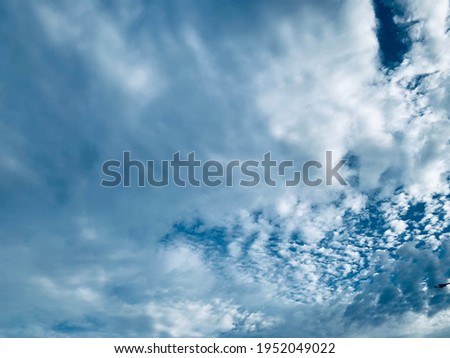 The stratocumulus clouds stick together the raft is formed after the rain. The clouds are soft and beautiful at Thailand. no focus