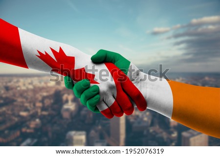 Shaking Hands Canada and Ireland