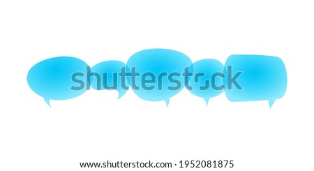 Speech bubble bright color transparent illustration