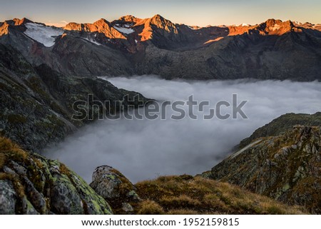 Sunrise at Hildesheimerhuette, Sölden, Tyrol, Austria