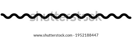 Wavy, waving, line. Zig-zag, criss-cross lines vector illustration. Undulate, billowy effect lines Royalty-Free Stock Photo #1952188447