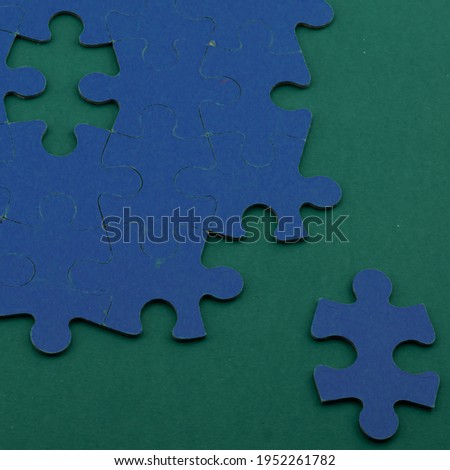 piece of puzzle with missing piece on the side