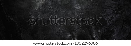 Panoramic background - old concrete wall black