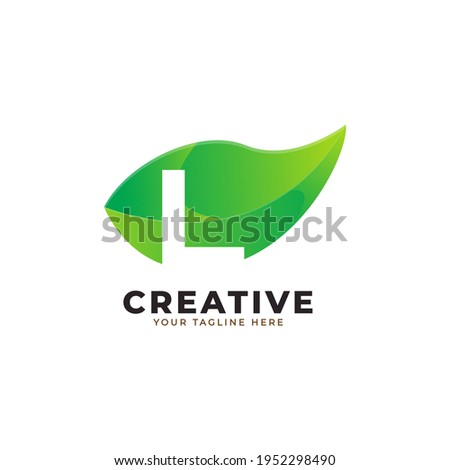 Nature Green Leaf Letter L Logo Design. monogram logo. Green Leaves Alphabet Icon. Usable for Business, Science, Healthcare, Medical and Nature Logos.Flat Vector Logo Design Template Element. Eps10