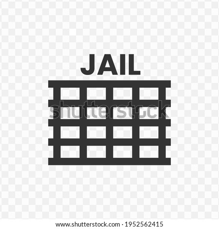 Transparent jail icon png, vector illustration of an jail icon in dark color and transparent background(png)