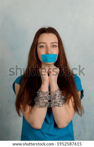 Woman hand sign for stop abusing violence, Human Rights Day concept