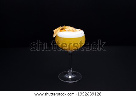 Delicious cocktail drink on a dark background