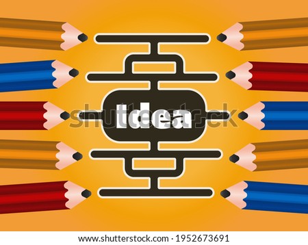 pencil, education, drawing, business, innovation, vector, design, inspiration, bright, concept, idea, creative, creativity, symbol, lightbulb, illustration, brain, technology, electricity, mind, power